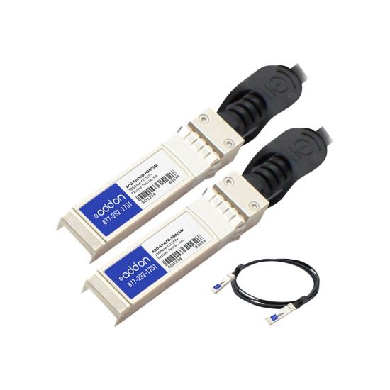 Picture of AddOn Juniper to Force10 Dual OEM Direct Attach - Direct attach cable - SFP+ to SFP+ - 16.4 ft - twinaxial