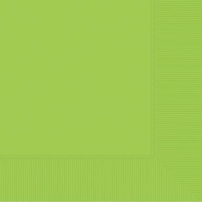 Picture of Amscan Lunch Napkins, 6-1/2in x 6-1/2in, Kiwi Green, 100 Napkins Per Pack, Case Of 4 Packs