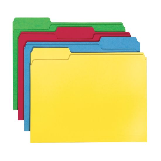 Picture of Smead Color File Folders, Letter Size, 1/3 Cut, Assorted Colors, Pack Of 24