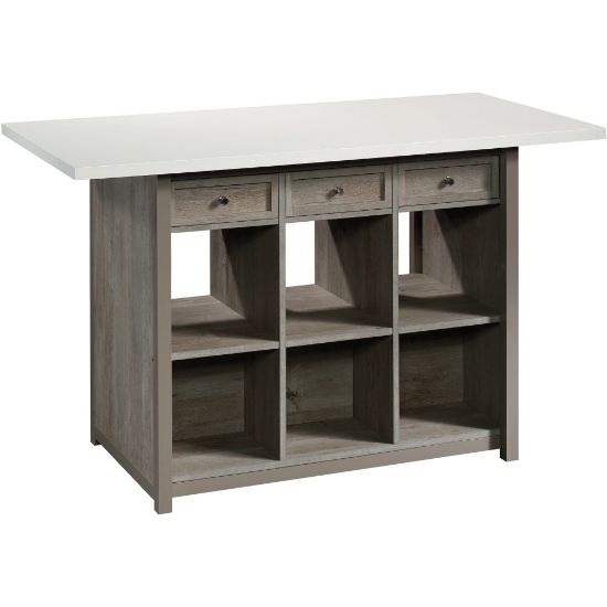 Picture of Sauder Craft Pro 60inW Work Table, Mystic Oak