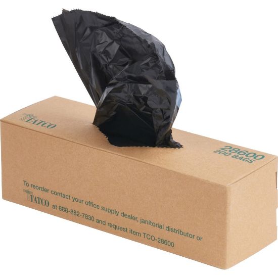 Picture of Tatco Dog Waste Station Refill Bags - Black - 10/Carton - 200 Per Box - Waste Disposal, Office, Park, Home