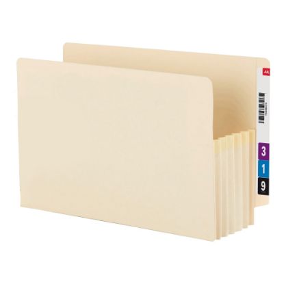 Picture of Smead TUFF End-Tab File Pockets, 5 1/4in Expansion, Letter Size, Manila, Box Of 10