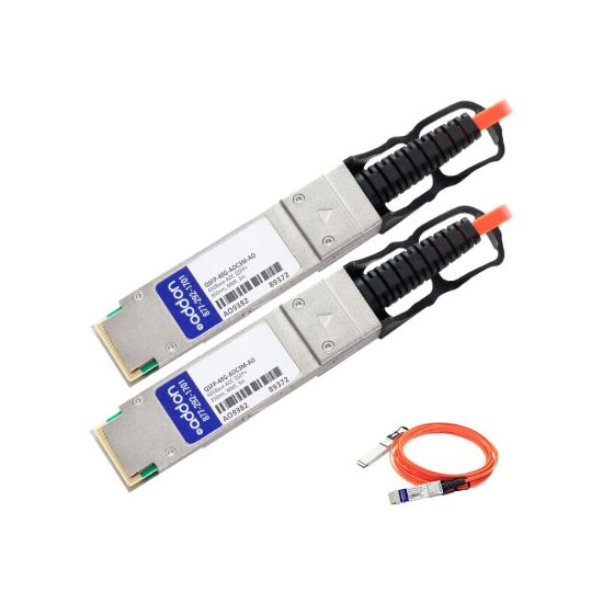 Picture of AddOn 3m Industry Standard QSFP+ AOC - Network cable - QSFP+ to QSFP+ - 3 m - fiber optic - active