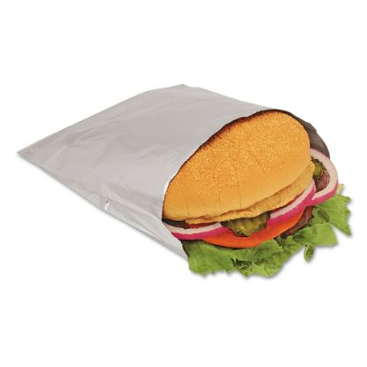 Picture of Bagcraft Foil Sandwich Bags, 6 1/2in x 6 3/4in, Silver, Carton Of 1,000 Bags