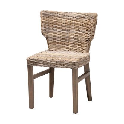 Picture of bali & pari Enver Modern Bohemian Dining Chair, Gray/Brown