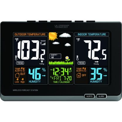 Picture of La Crosse Technology Wireless Color Weather Station - LCD - Weather Forecaster200 ft - Desktop