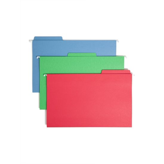 Picture of Smead FasTab Hanging File Folders, Legal Size, Assorted Colors, Pack Of 18