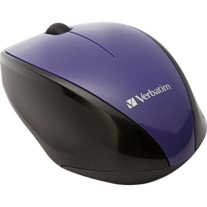 Picture of Verbatim Wireless USB 2.0 Notebook Multi-Trac Blue LED Mouse, Purple