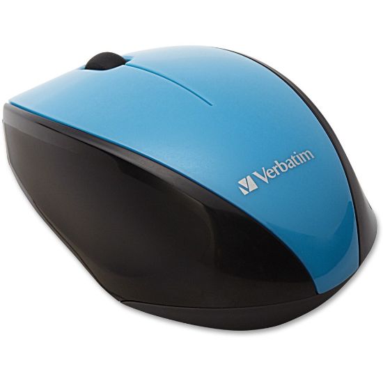 Picture of Verbatim Wireless USB 2.0 Notebook Multi-Trac Blue LED Mouse, Blue