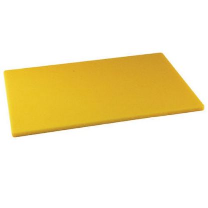 Picture of Winco Polyethylene Cutting Board, 1/2inH x 12inW x 18inD, Yellow