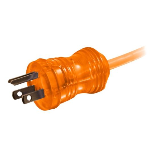 Picture of C2G 75ft 16 AWG Hospital Grade Power Extension Cord (NEMA 5-15P to NEMA 5-15R) - Orange - Power extension cable - NEMA 5-15 (M) to NEMA 5-15 (F) - AC 110 V - 75 ft - orange