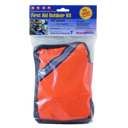 Picture of Ready America 107-Piece First Aid Outdoor Kits, Orange, Pack Of 2 Kits