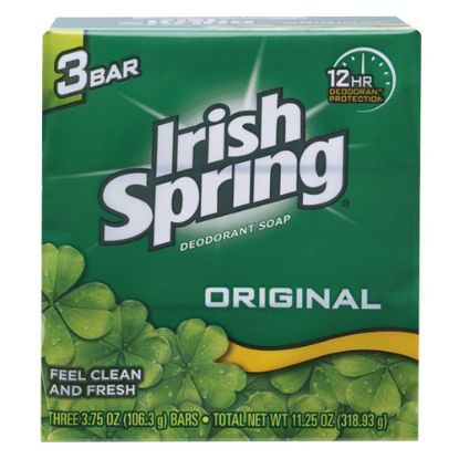 Picture of Irish Spring Solid Hand Soap, Clean Fresh Scent, 3.75 Oz, Case Of 18 Bars