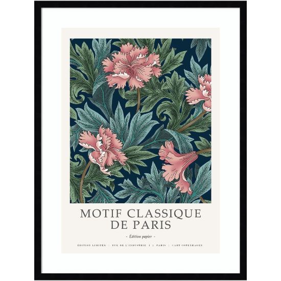 Picture of Amanti Art Motif Classique 2 by Design Fabrikken Wood Framed Wall Art Print, 25inW x 33inH, Black