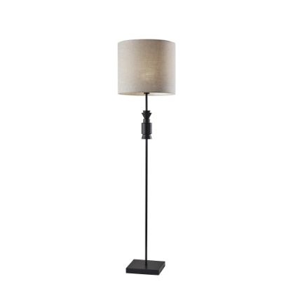 Picture of Adesso Elton Floor Lamp, 68inH, Black/Light Gray