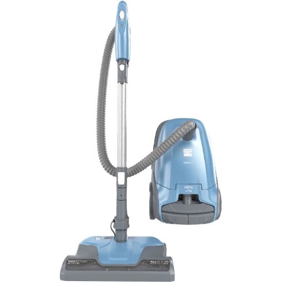 Picture of Kenmore Canister Vacuum 200 Series - Bagged - Crevice Tool, Dusting Brush, Telescopic Wand, Nozzle, Upholstery Brush, Hose, Brushroll, Filter, Extension Wand - Bare Floor, Carpet, Hard Floor - 24 ft Cable Length - HEPA - Pet Hair Cleaning - 12 A - Blue