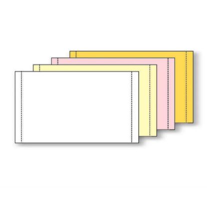 Picture of Paris Printworks Professional 4-Part Computer Multi-Use Printer & Copier Paper, 9 1/2in x 5 1/2in, Case Of 1600 Sheets, White/Canary/Pink/Gold