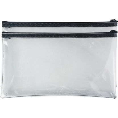 Picture of Sparco Wallet Bag - 6in Width x 11in Length - Clear - 2/Pack - Currency, Check, Paperwork