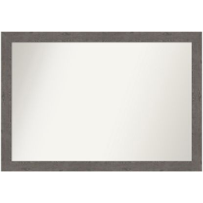 Picture of Amanti Art Narrow Non-Beveled Rectangle Framed Bathroom Wall Mirror, 27-1/2in x 39-1/2in, Rustic Plank Gray