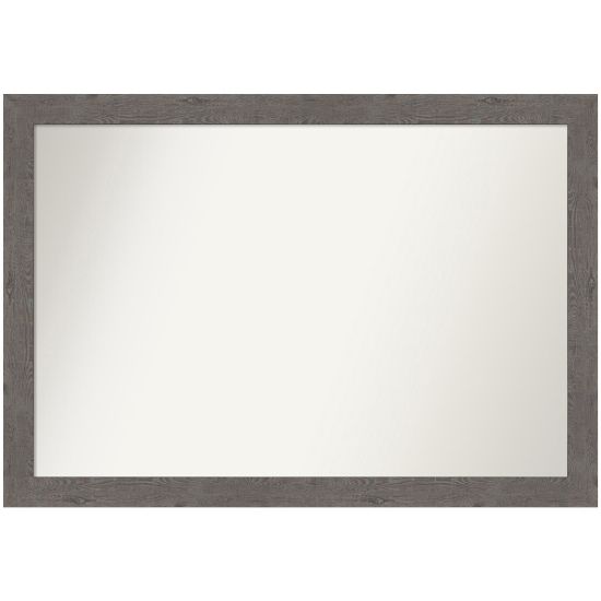 Picture of Amanti Art Narrow Non-Beveled Rectangle Framed Bathroom Wall Mirror, 27-1/2in x 39-1/2in, Rustic Plank Gray