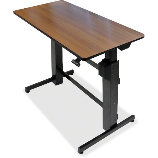 Picture of Ergotron WorkFit-D 48inW, Sit-Stand Desk, Walnut