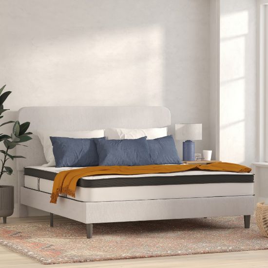 Picture of Flash Furniture Capri Hybrid Mattress, King Size, 10inH x 75-1/2inW x 81inD, White