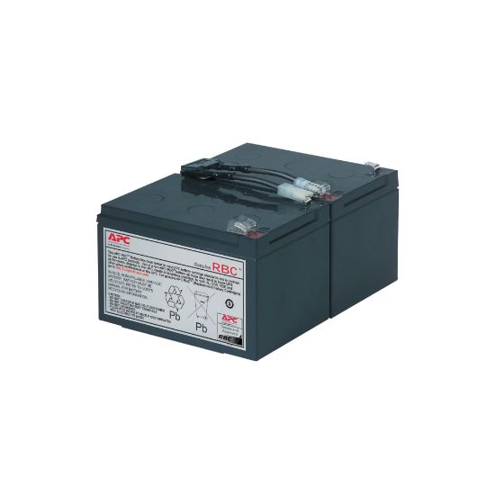 Picture of APC Replacement Battery Cartridge #6 - UPS battery - 1 x battery - lead acid - black - for P/N: SMC1500IC, SMT1000I-AR, SMT1000IC, SUA1000ICH-45, SUA1000I-IN, SUA1000J3W, SUA1500J3W