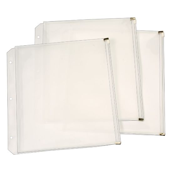 Picture of Cardinal Expanding Zipper Binder Pocket, Clear, Pack Of 3