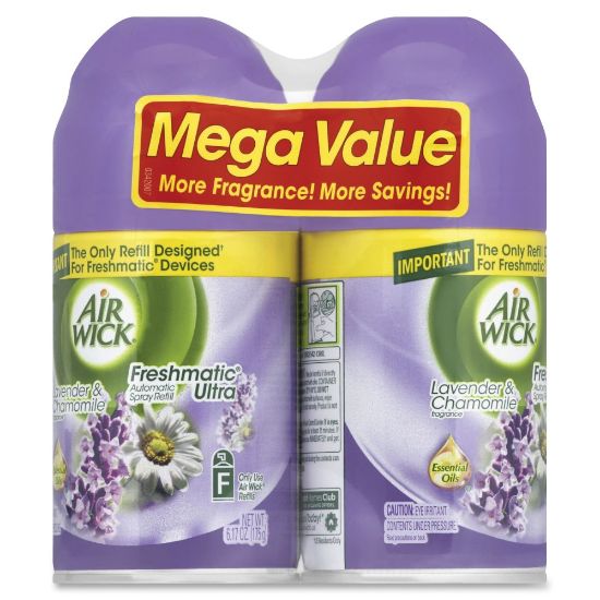 Picture of Air Wick Freshmatic Ultra Refill, 6.17 Oz, Lavender & Chamomile Scent, Pack Of 2