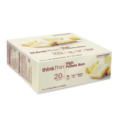 Picture of thinkThin High Protein Bars Lemon Delight, 2.1 oz, 10 Count