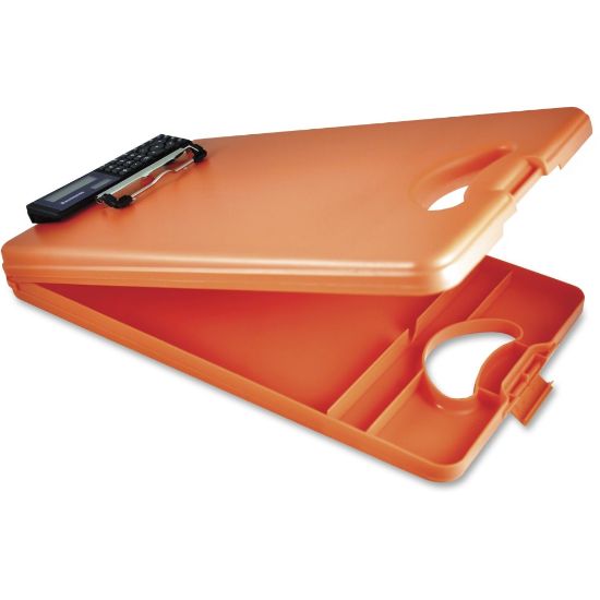 Picture of Saunders DeskMate II 00543 Portable Low-Profile Form Holder Storage Clipboard, 10in x 16in, Tangerine