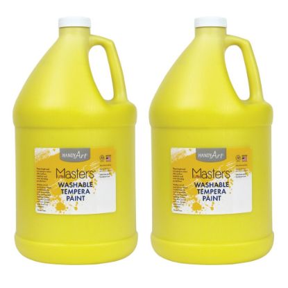 Picture of Little Masters Washable Tempera Paint, 128 Oz, Yellow, Pack Of 2