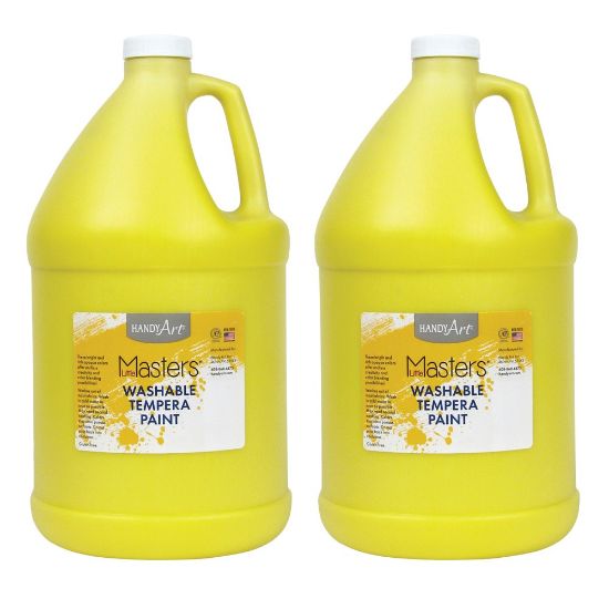 Picture of Little Masters Washable Tempera Paint, 128 Oz, Yellow, Pack Of 2