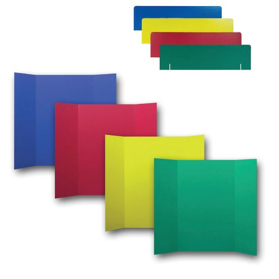 Picture of Flipside Corrugated Project Board & Header Sets, 36in x 48in, Assorted Colors, Pack Of 24 Sets