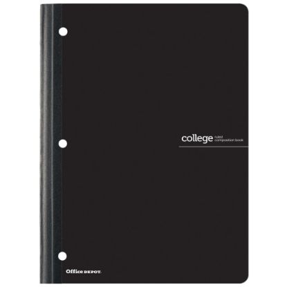 Picture of Office Depot Brand Composition Book, 8-1/2in x 11in, College Ruled, 80 Sheets, Black