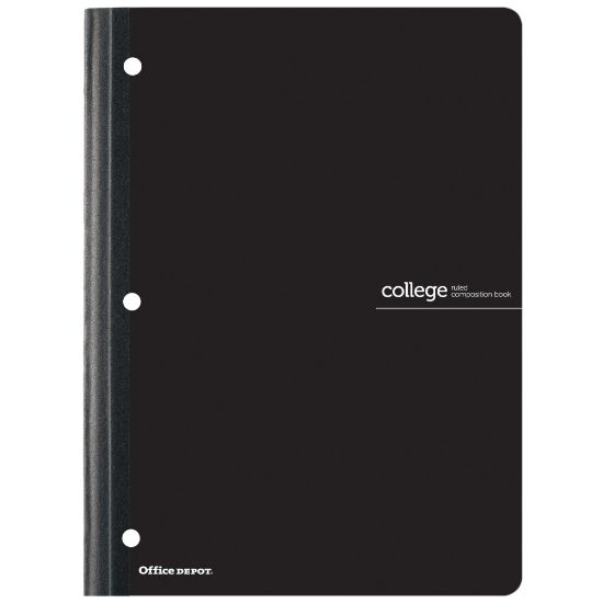 Picture of Office Depot Brand Composition Book, 8-1/2in x 11in, College Ruled, 80 Sheets, Black