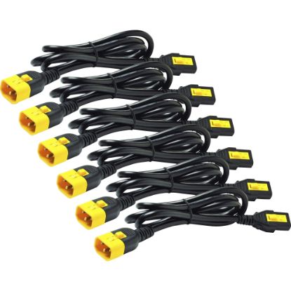 Picture of APC by Schneider Electric Power Cord Kit (6 EApo), Locking, C13 to C14, 1.8m - For PDU - Black - 5.91 ft Cord Length - IEC 60320 C14 / IEC 60320 C13 - 1