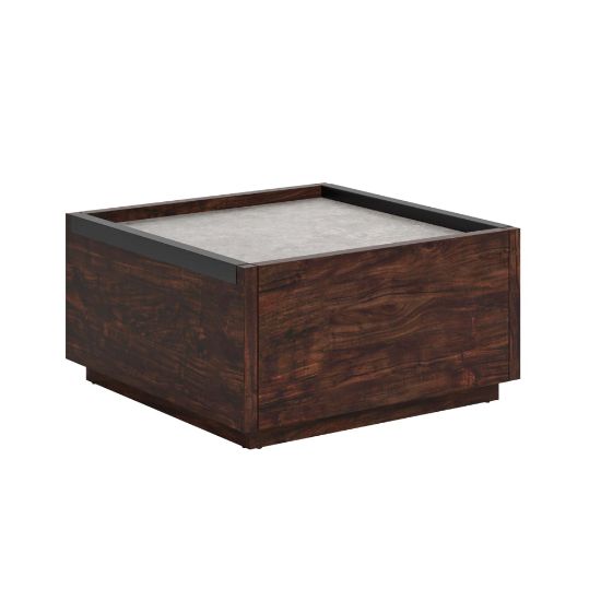 Picture of Sauder Manhattan Gate Square Coffee Table, 16inH x 31inW x 31inD, Rich Walnut