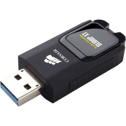 Picture of Corsair Flash Voyager Slider X1 USB 3.0 256GB USB Drive - 256 GB - USB 3.0 - 130 MB/s Read Speed - Black - 5 Year Warranty