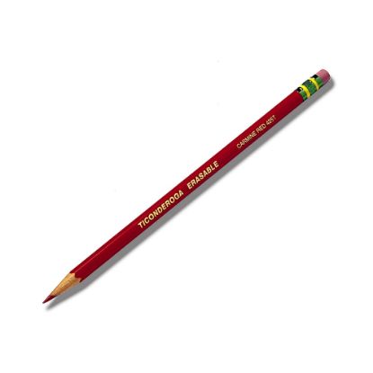 Picture of Ticonderoga Erasable Checking Pencils, 2.6 mm, Red, Pack Of 4 Pencils