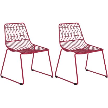 Picture of Ace Childrens Wire Activity Chairs, Bright Pink, Set Of 2 Chairs