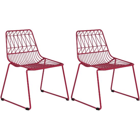 Picture of Ace Childrens Wire Activity Chairs, Bright Pink, Set Of 2 Chairs