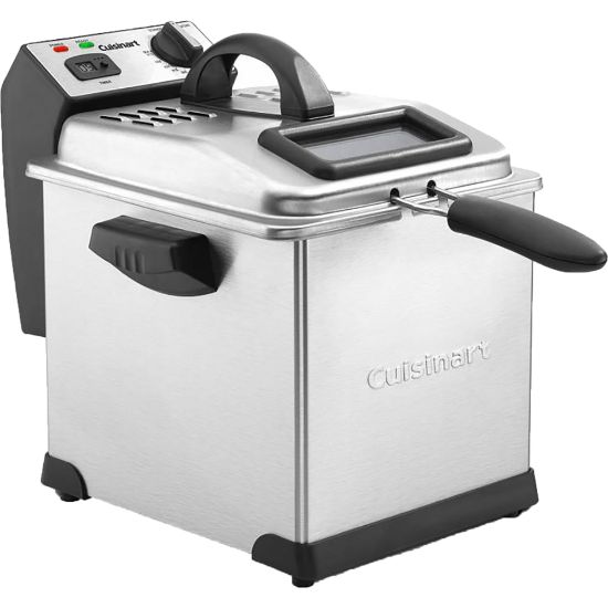 Picture of Cuisinart Compact 3.4 Qt Deep Fryer, 11-1/4inH x 10-1/4W x 13-1/4inD, Silver