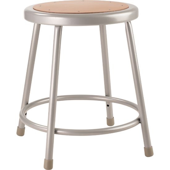 Picture of National Public Seating Hardboard Task Stool 18inH, Gray Seat/Gray Frame