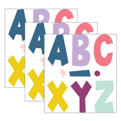 Picture of Teacher Created Resources 7in Letters, Oh Happy Day Fun Font, 120 Letters Per Pack, Set Of 3 Packs