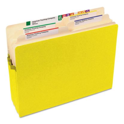 Picture of Smead Color File Pockets, Letter Size, 5 1/4in Expansion, 9 1/2in x 11 3/4in, Yellow