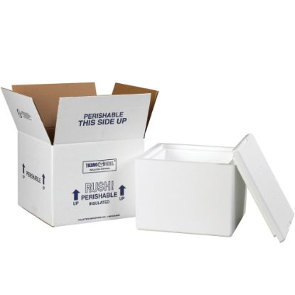 Picture of Partners Brand Insulated Shipping Kit, 7inH x 9 1/2inW x 9 1/2inD, White