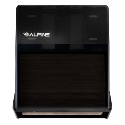 Picture of Alpine Economy Tri-Fold/C-Fold Paper Towel Dispenser, 14-3/4inH x 11-1/16inW x 5-1/8inD, Black