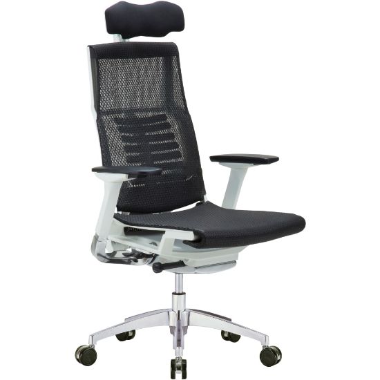 Picture of Raynor Powerfit Ergonomic Mesh High-Back Executive Office Chair, Black/White