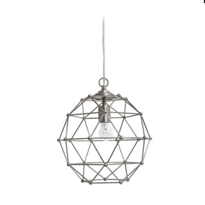 Picture of Elegant Designs 1-Light Hexagon Pendant Light, 60 Watt, Brushed Nickel